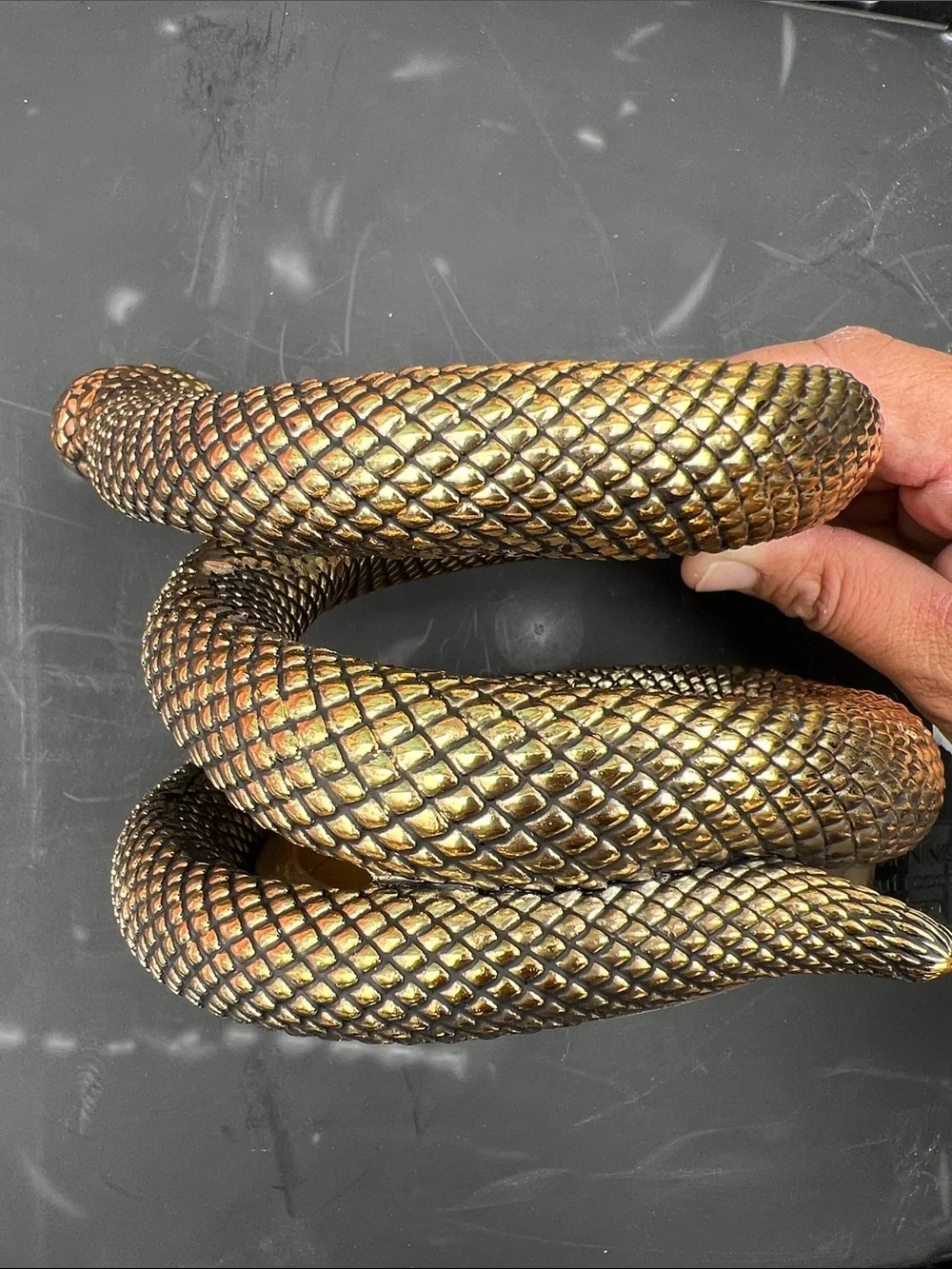 Bath and Bodyworks Decorative Gold Snake reptile candle holder